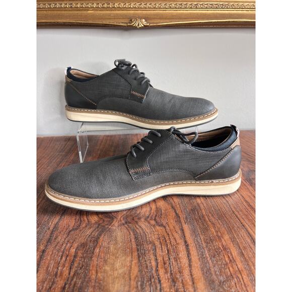 Sonoma‎ Men's Gray Oxford Dress Shoes Lace Up Casual Comfort - Picture 3 of 6